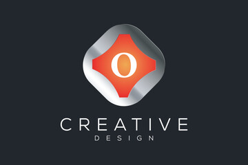 letter O logo gradient colorful design template
