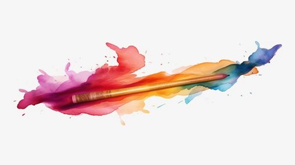 Obraz na płótnie Canvas Water colour Brush Stroke Ai Generative