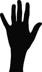 a hand silhouette vector