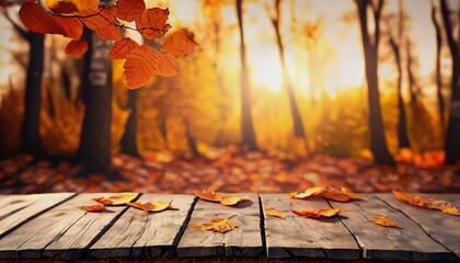 Naklejka na ściany i meble autumn landscape suitable as background or cover