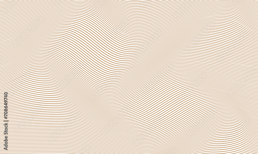 Poster abstract geometric horizontal brown wave line pattern.
