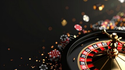 black casino background with copy space