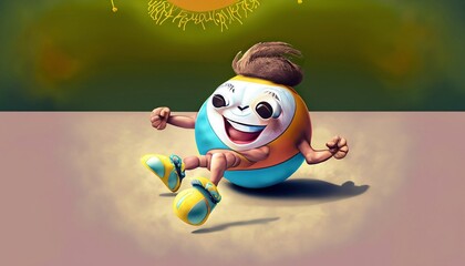 Fototapeta premium cheerful colorful ball suitable as background or cover