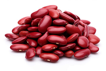 Kidney Beans isolated on white background created with Generative Ai