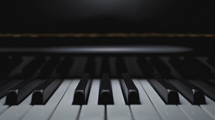 black piano background with copy space