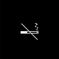 No smoking icon flat vector illustration for graphic and web design.