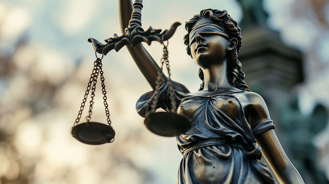 Powerful libra lady. Justice god. Symbol of rights. Art.