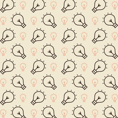 Bulb vector design repeating illustration pattern beautiful background