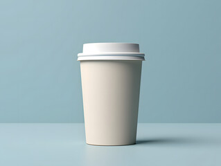 3D Blank Paper Large Coffee Cup Mockup 
