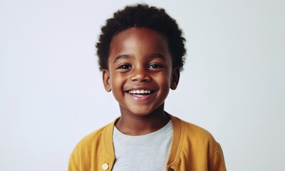 happy little black boy, little child, children's emotions, portrait of children, children's happiness