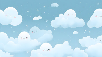 clouds in the sky cartoon background