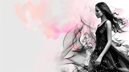 Fashion advertisment background with copy space