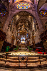 Obraz premium Amazing gothic cathedral of Santa Maria de Majorica in Palma.