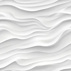 Deurstickers Elegant monochrome white seamless wave texture pattern background for modern design projects © Ilja