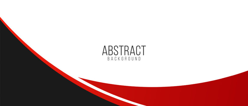 abstract black red curved banner background. vector illustration