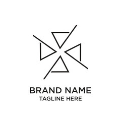 Brand name logo design simple concept Premium Vector - obrazy, fototapety, plakaty