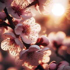 Obraz na płótnie Canvas Cherry blossom flower, spring flower
