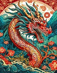 辰年龍イラスト