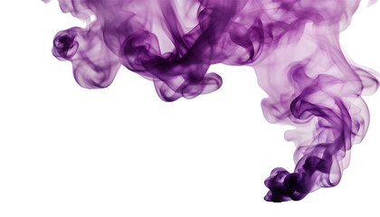 purple Transparent smoke isolated on white and transparent background