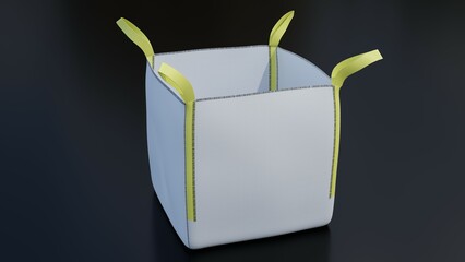 Big-Bag leer mit gelben Schlaufen