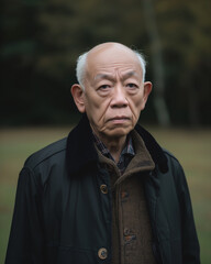 A Portrait of an Old Asian Man