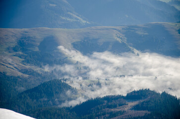 snow covered mountains