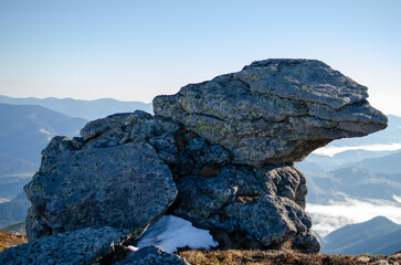 landscape with blue sky