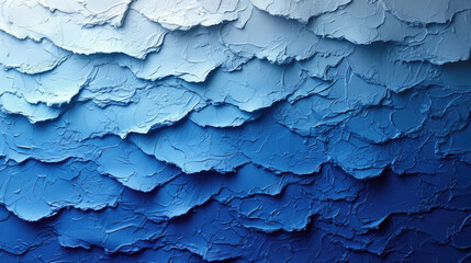 Layered Azure Waves Abstract Textured Artistic Design