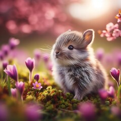 baby animal in spring, masterpiece shot