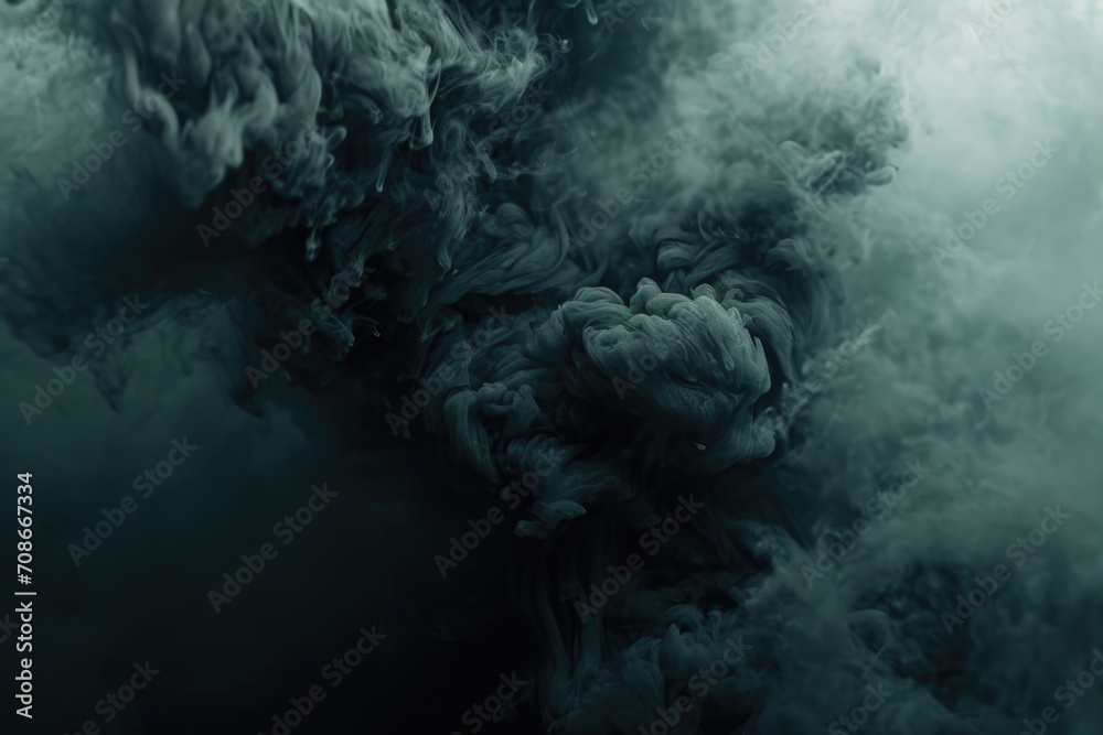 Poster a captivating black and white photo capturing a cloud of smoke. this versatile image can be used to 