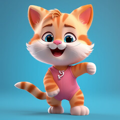 3d rendered photo of cartoonish character element and object made with generative AI