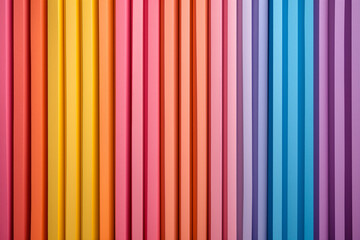 Obraz premium Vertical Striped Pattern Background Created with Folded Colored Construction Paper Vibrant Folds