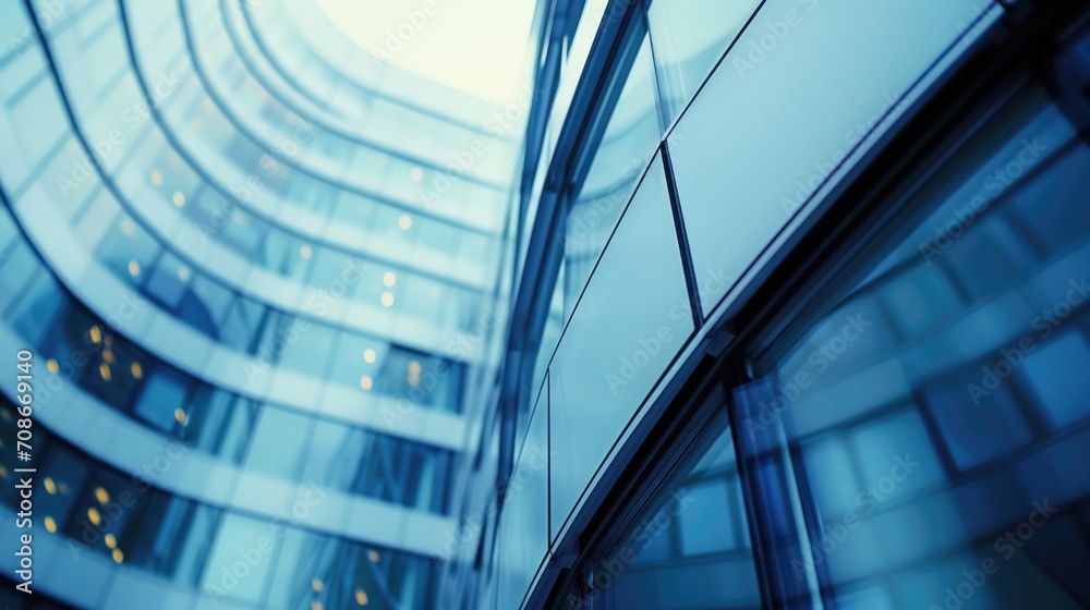 Poster A picture of a very tall building with numerous windows. Ideal for architectural and urban design projects