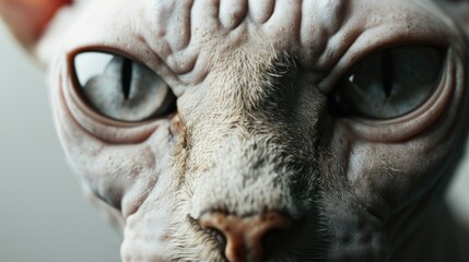 A close-up shot of a cat with large, expressive eyes. Perfect for pet lovers and animal-themed projects