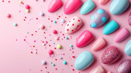 manicure salon advertisment background with copy space