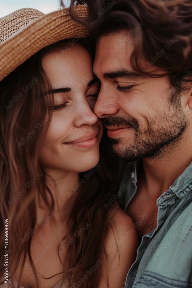 Poster a simple yet powerful image capturing a moment between a man and a woman as they share a meaningful 