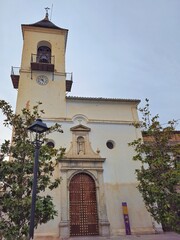 Fototapeta premium Facade of the church of Nuestra Señora del Pilar in Víznar, Granada