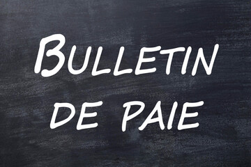 Fototapeta premium Bulletin de paie tableau