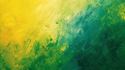 A hand-painted abstract background in fresh green and yellow hues is a vibrant and inviting sight. ai generated.