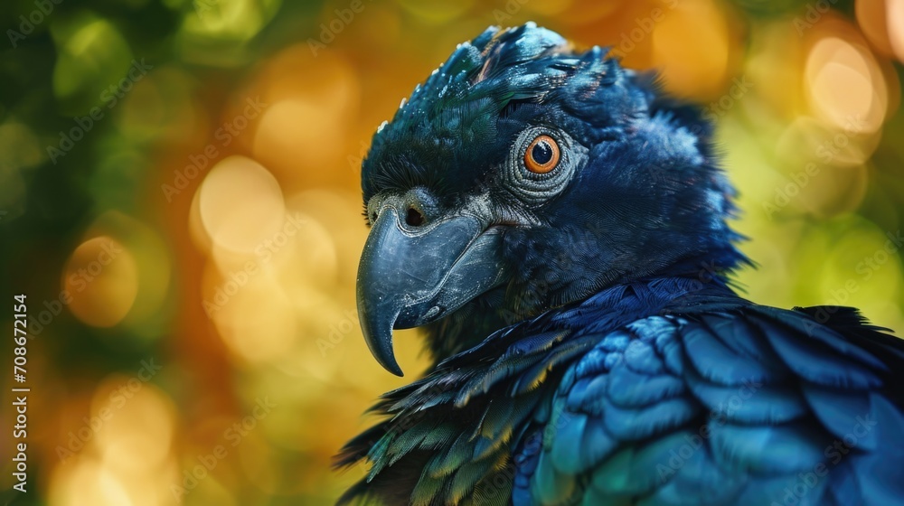 Poster A detailed close-up view of a bird with a soft, out-of-focus background. Perfect for nature enthusiasts or those looking to add a touch of wildlife to their designs