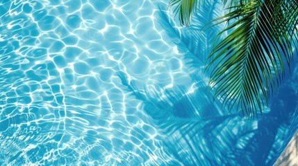 Fototapeta na wymiar Swimming pool advertisment background with copy space