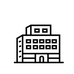 Office Building Line Icon