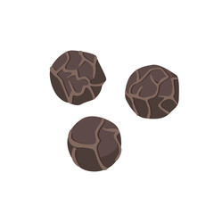 Black peppercorns vector icon. Cartoon flat illustration.