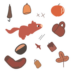 Hand Drawn Autumn Elements Illustrations