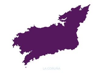 Mapa de La Coruña, España