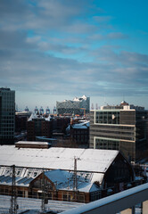 city view in winter