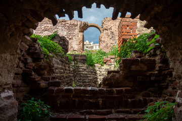 Ruins of Roman thermae near the amphitheater of Alexandria
