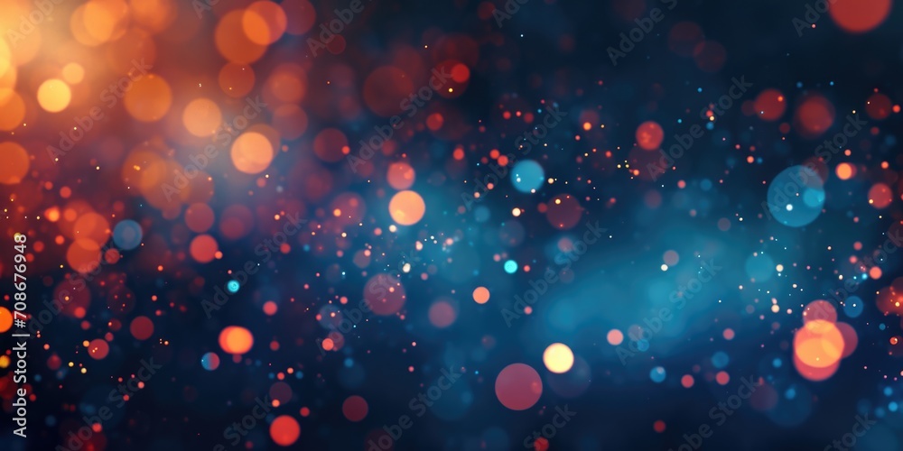 Poster a blurry photo featuring a blue and red background. suitable for various design projects