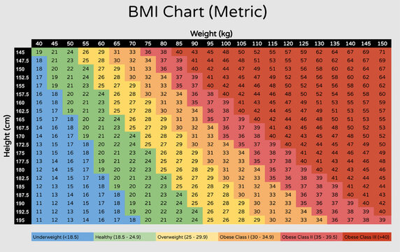Body Mass index chart (BMI), vector illustration Infographic Concept Design.