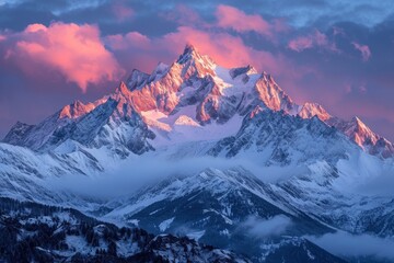 sunrise over the mountains